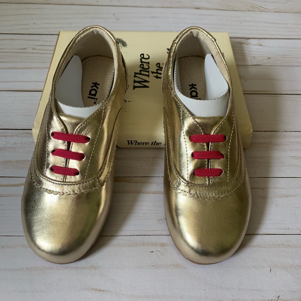 SKR Kai Alexandra gold dressy sneakers NEW